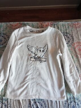 Warner Bros. White Girls' Fleece Top with Hedwig Graphic